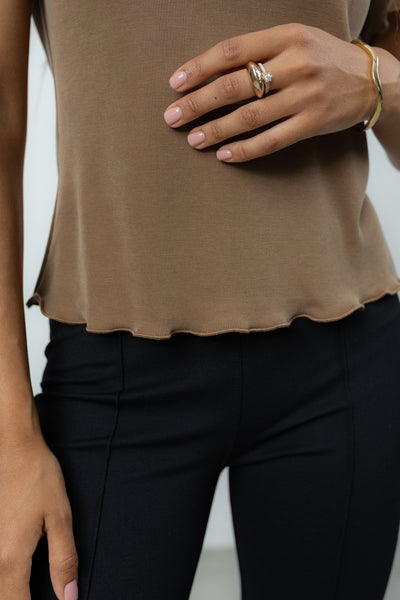 T-shirt Gaia Mocha Petite