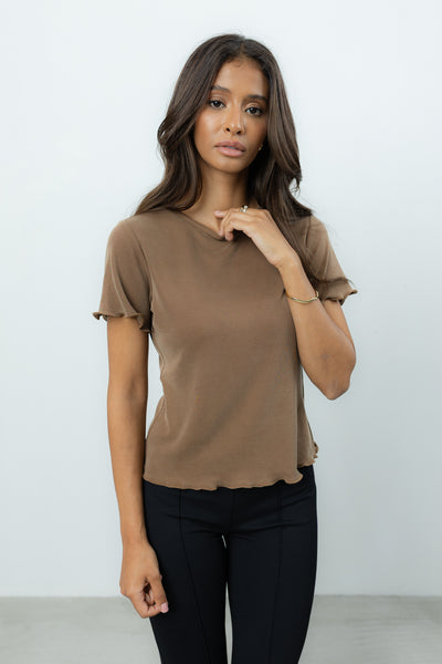 T-shirt Gaia Mocha Petite