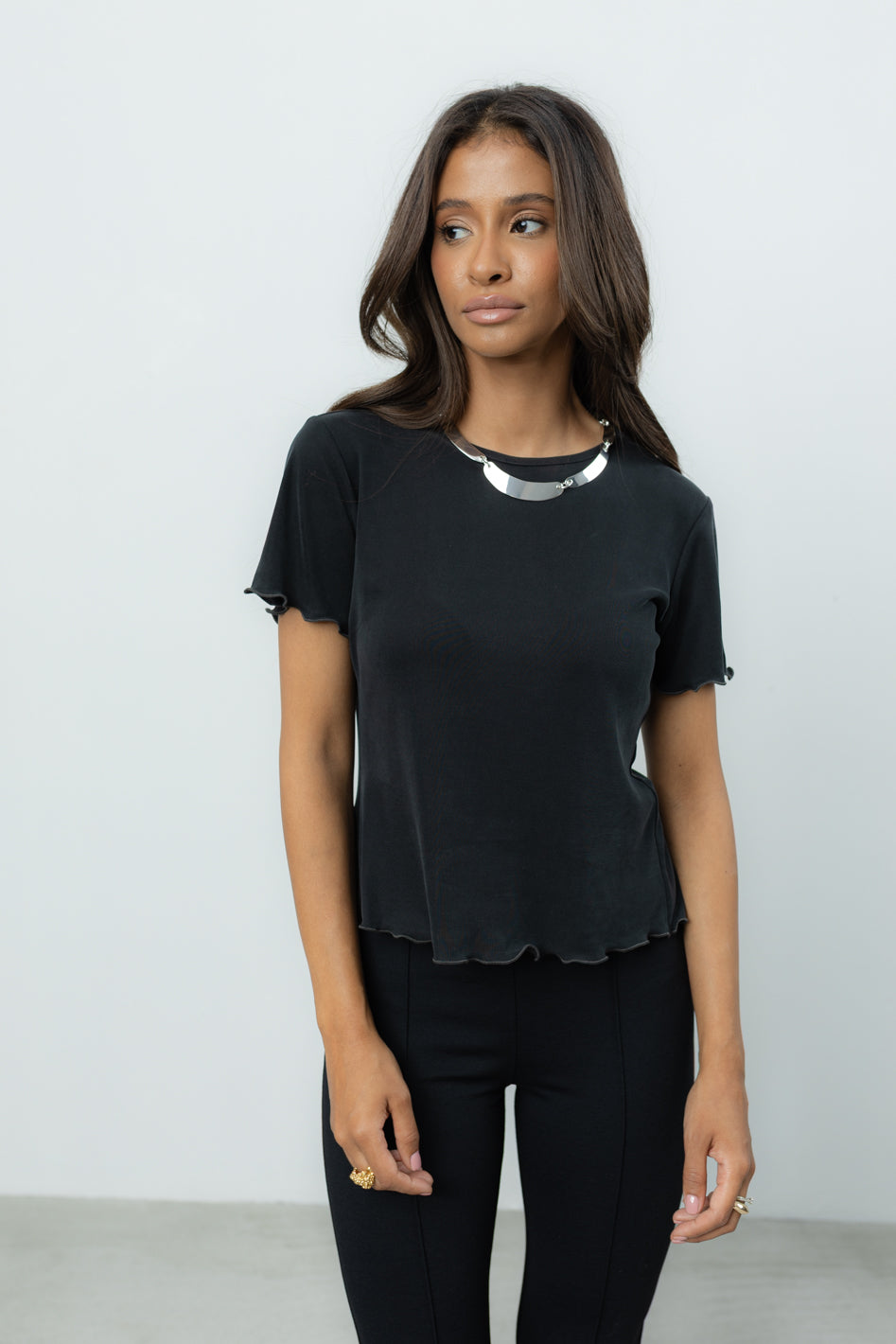 T-shirt Gaia Black Petite