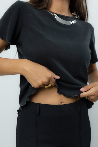 T-shirt Gaia Black Petite