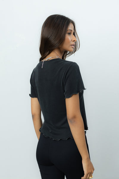T-shirt Gaia Black Petite