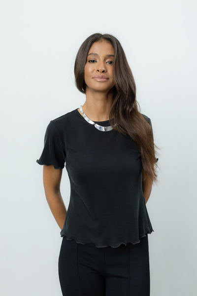 T-shirt Gaia Black Petite