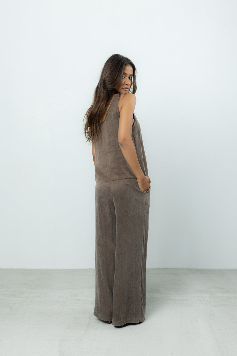 Spodnie Fabio Brown Petite