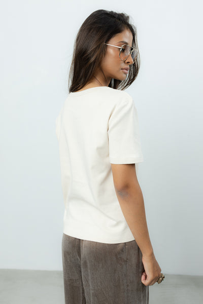 T-shirt Olo Vanilla Petite