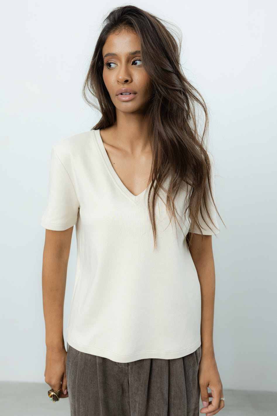 T-shirt Olo Vanilla Petite