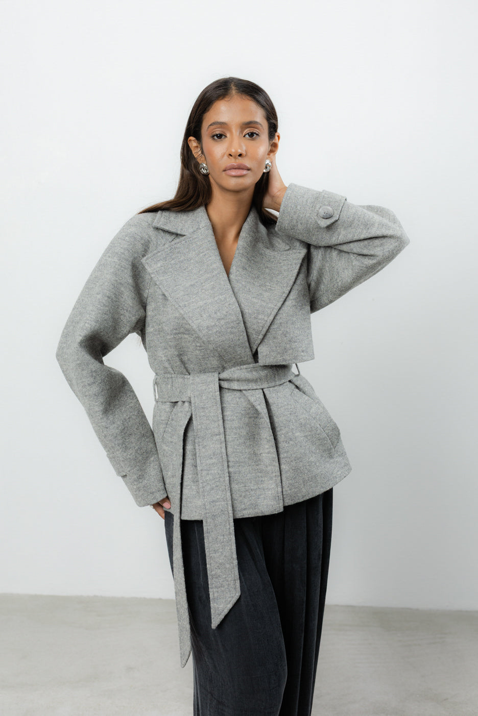 Płaszcz Marion Grey Wool Petite