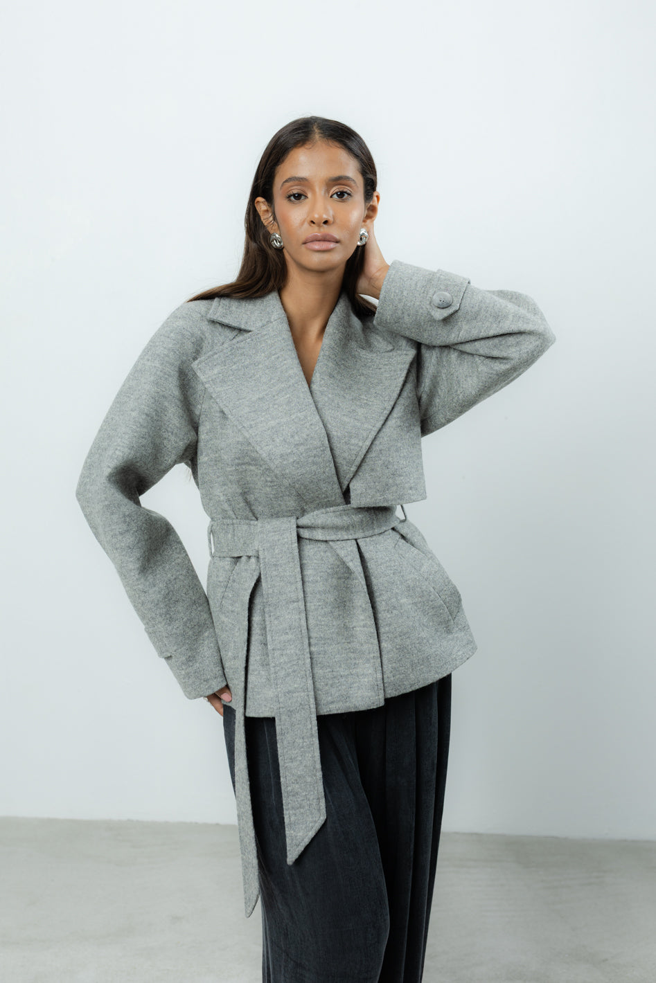 Płaszcz Marion Grey Wool Petite