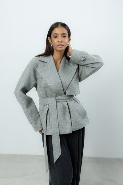 Płaszcz Marion Grey Wool Petite
