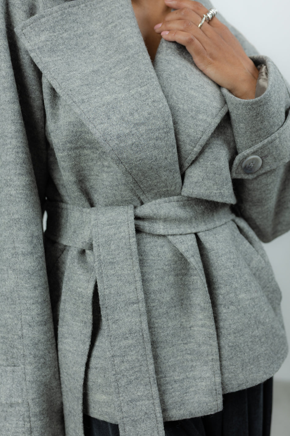 Płaszcz Marion Grey Wool Petite