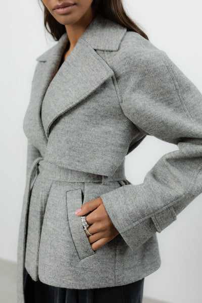 Płaszcz Marion Grey Wool Petite