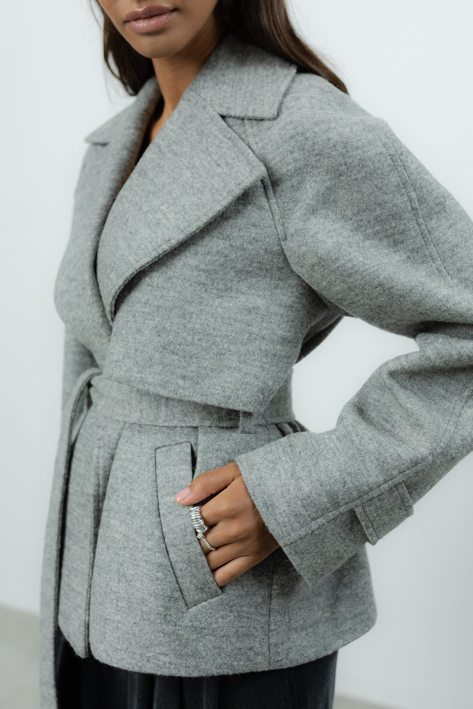 Płaszcz Marion Grey Wool Petite