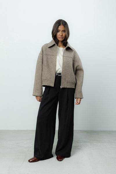 Kurtka Viviana Taupe Wool Petite