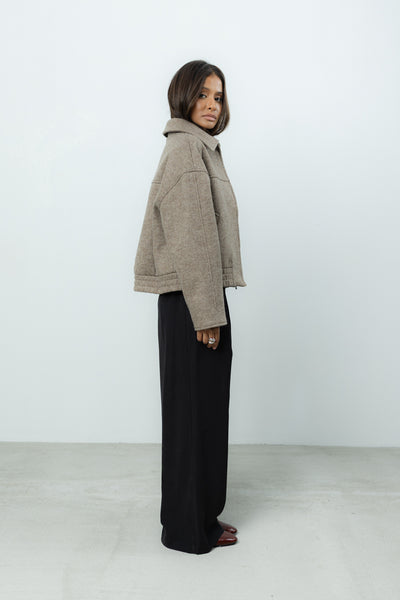 Kurtka Viviana Taupe Wool Petite