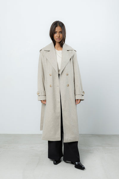 Płaszcz Soleno Beige Wool Petite