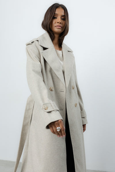 Płaszcz Soleno Beige Wool Petite