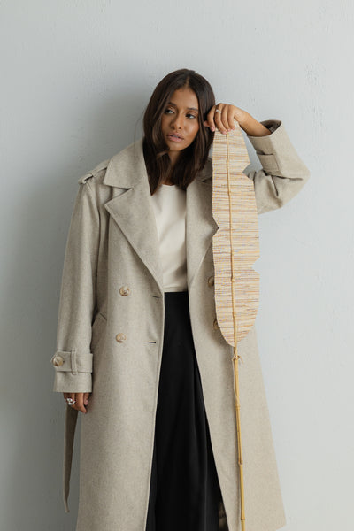 Płaszcz Soleno Beige Wool Petite