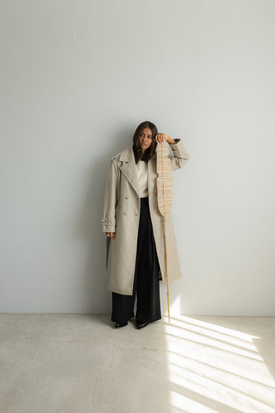 Płaszcz Soleno Beige Wool Petite