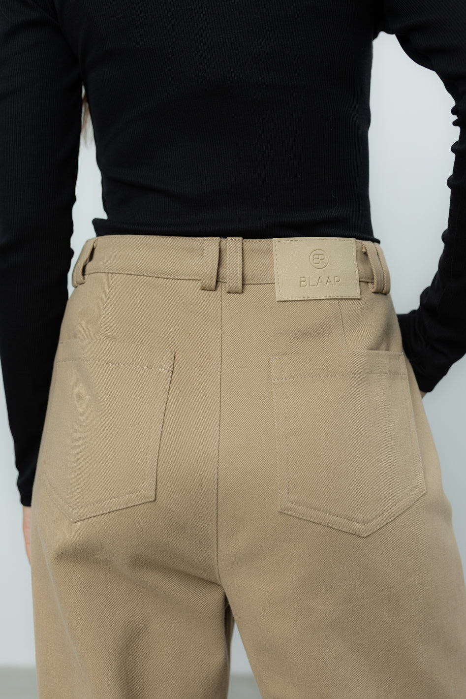 Spodnie Barrel Beige Petite