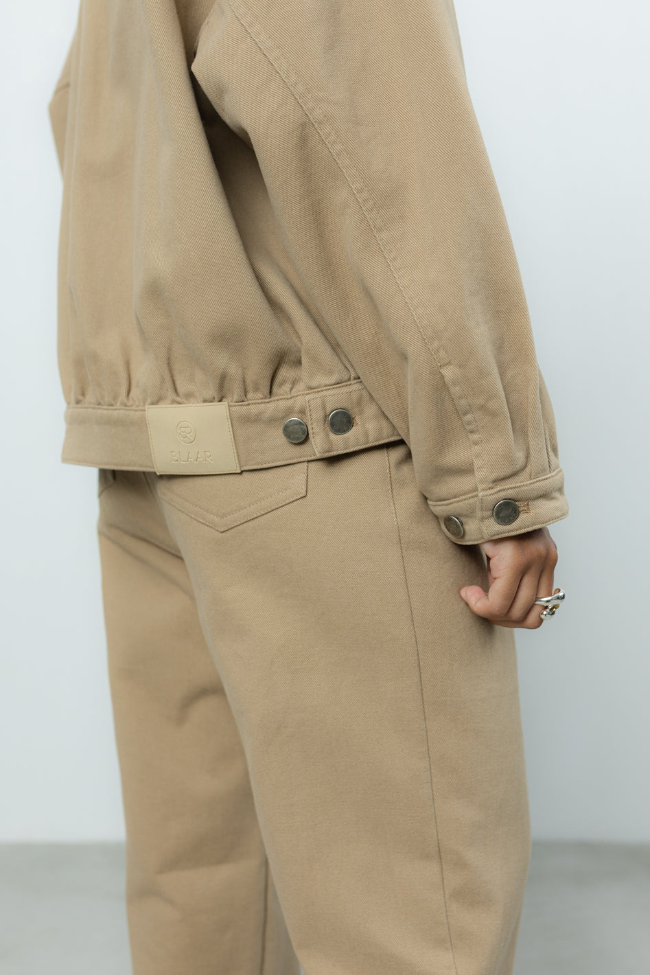 Spodnie Barrel Beige Petite