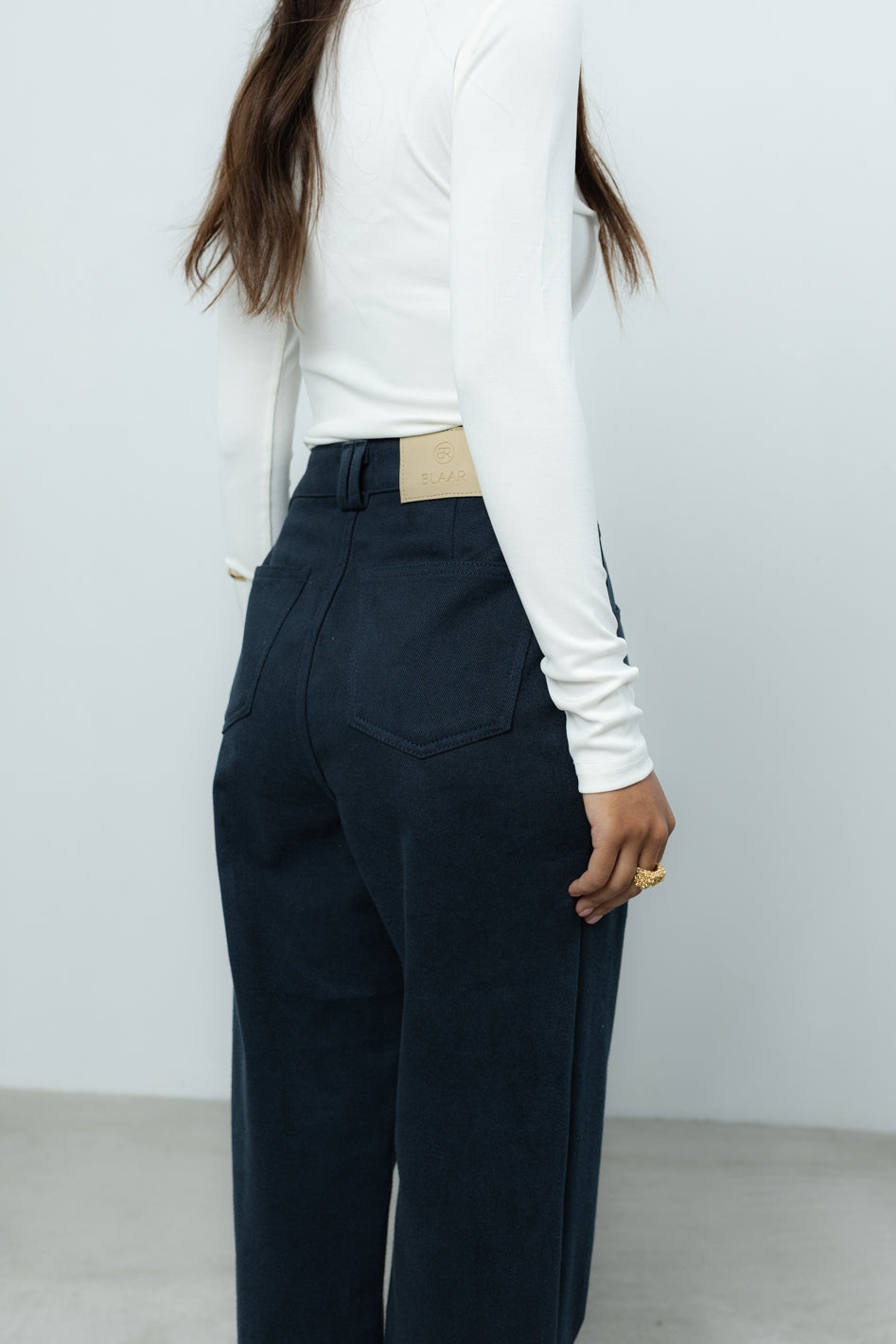 Spodnie Barrel Navy Petite