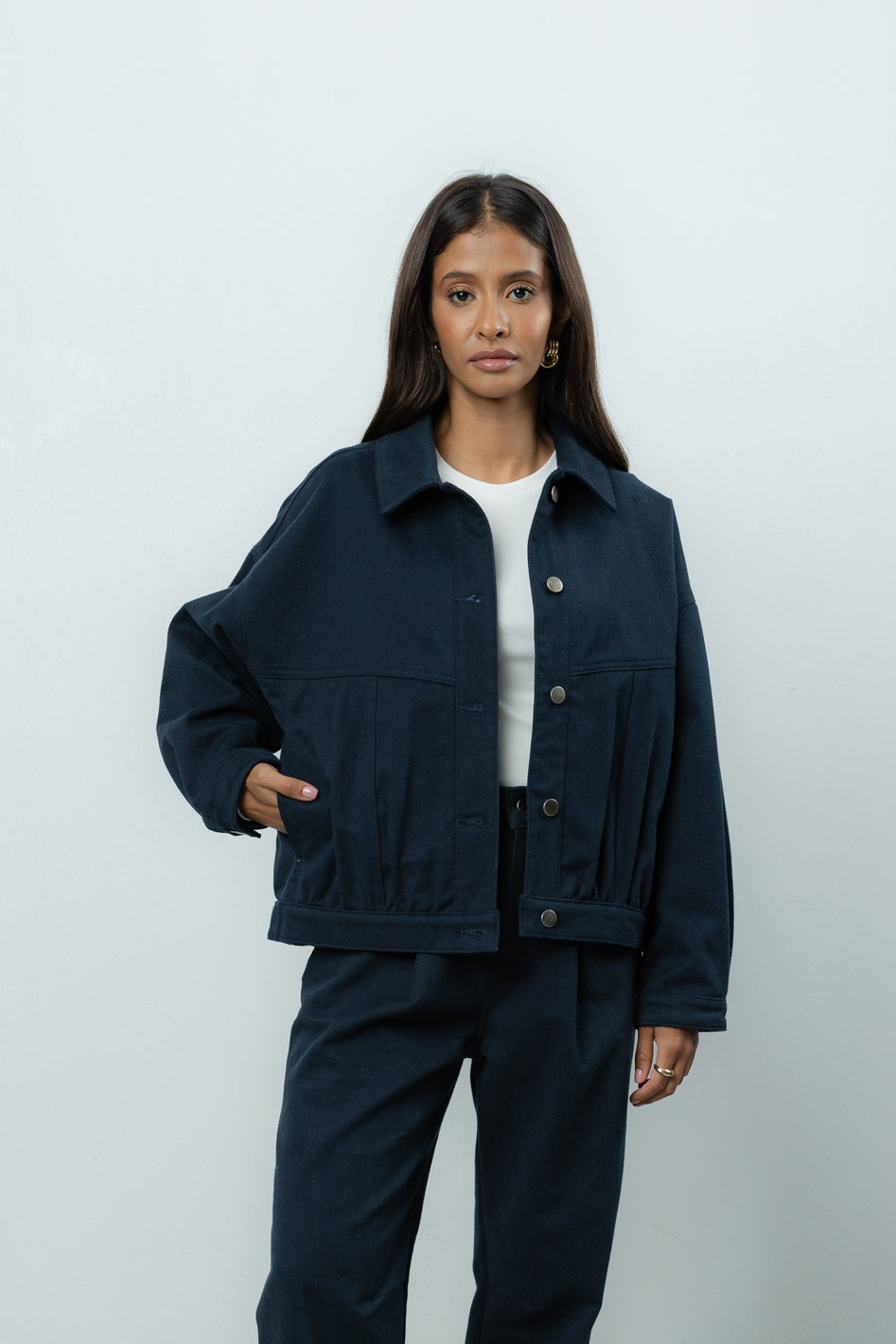 Kurtka Jean Navy Petite