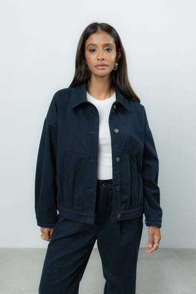 Kurtka Jean Navy Petite