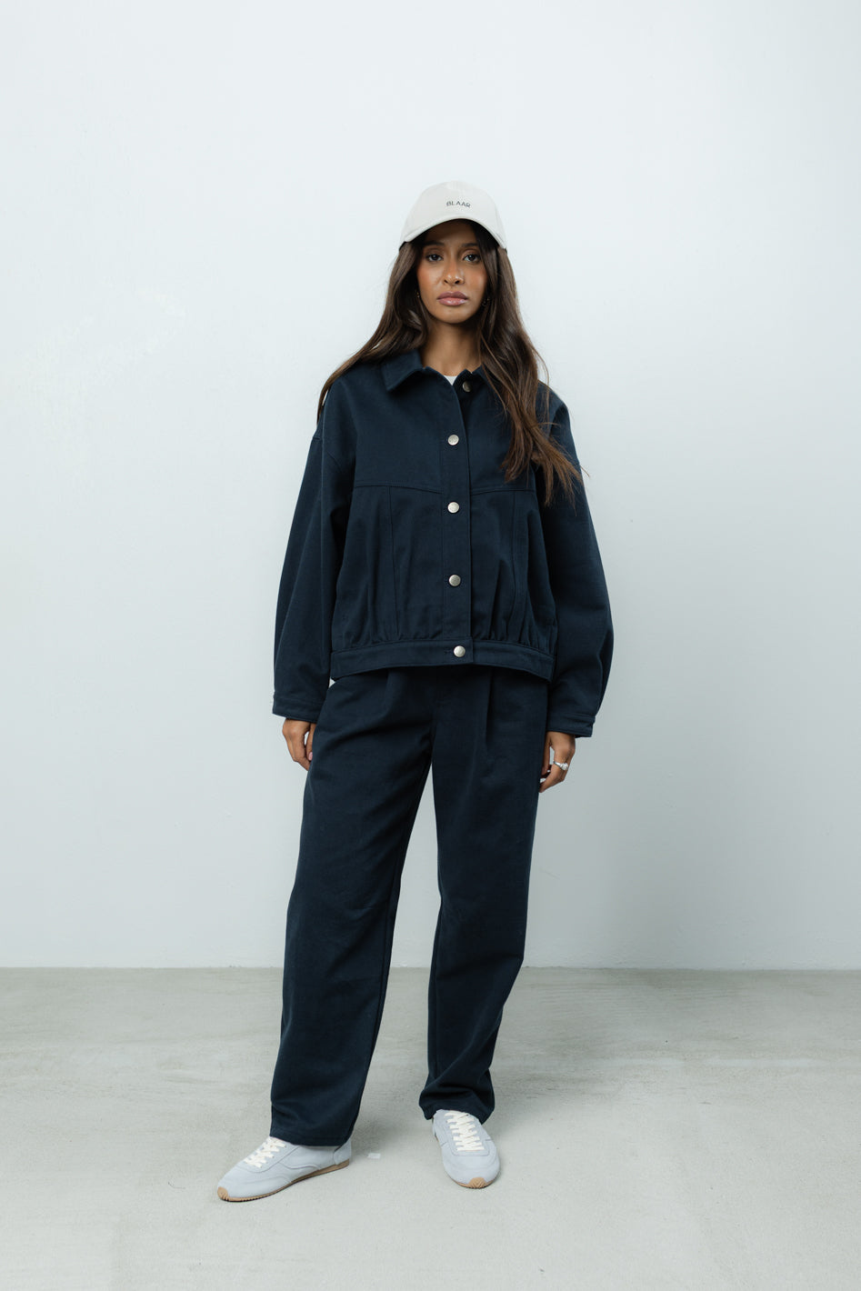 Spodnie Barrel Navy Petite