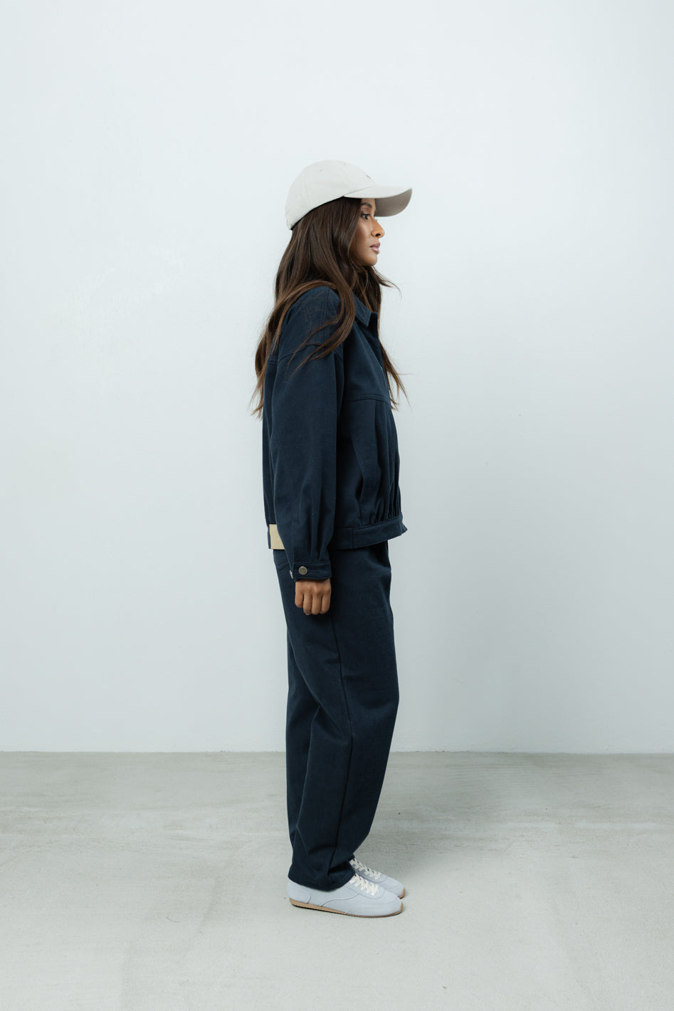 Spodnie Barrel Navy Petite