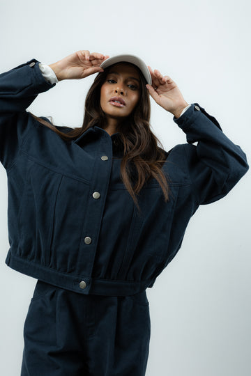 Kurtka Jean Navy Petite