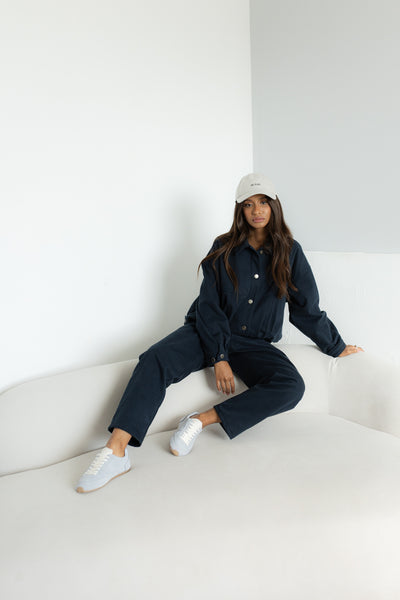 Spodnie Barrel Navy Petite
