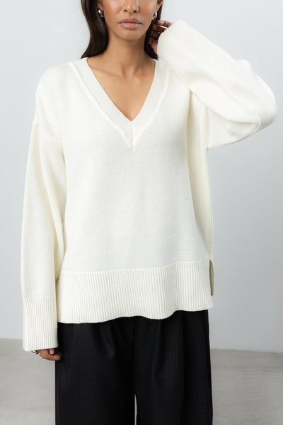 Sweter Vene Cream Petite