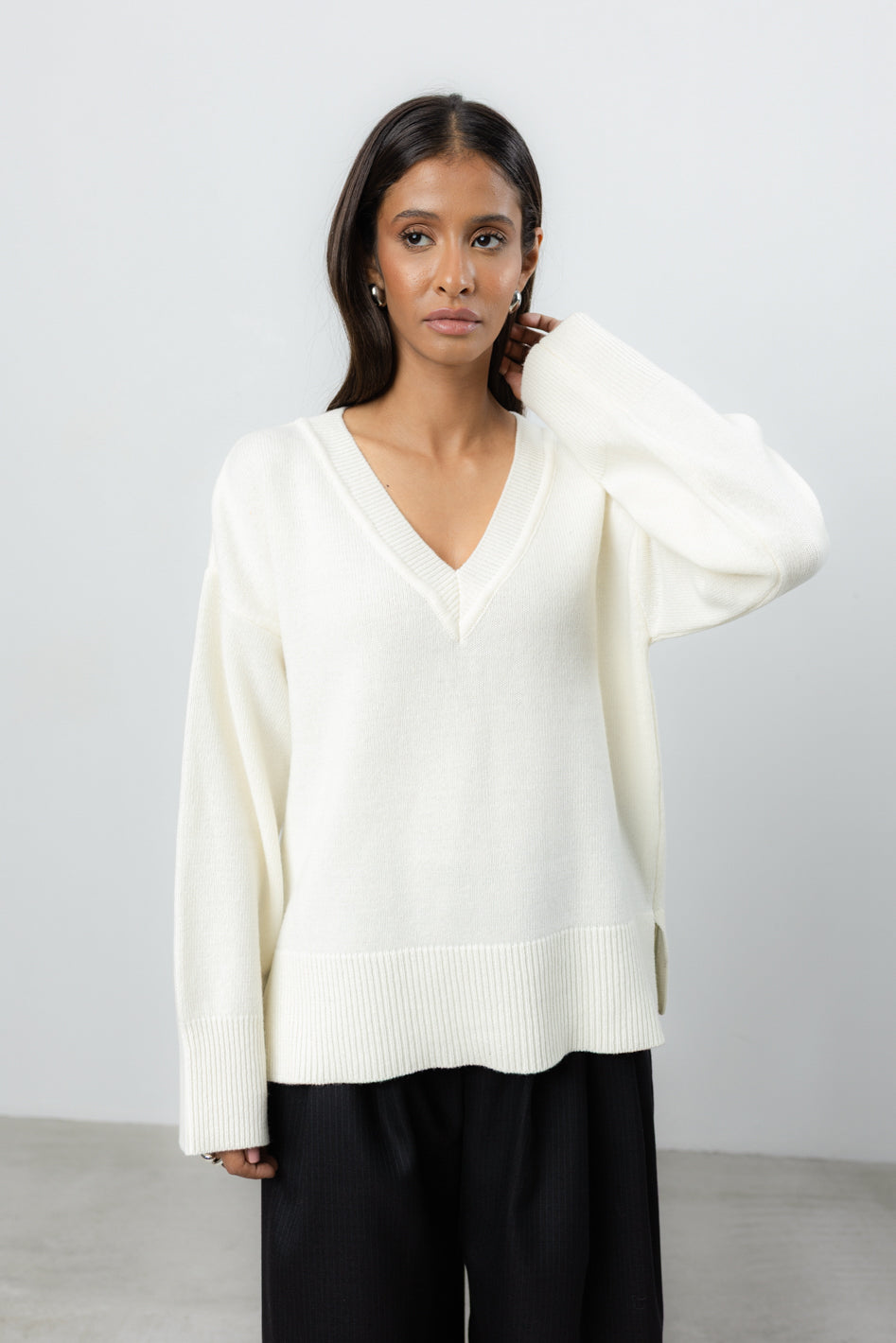 Sweter Vene Cream Petite