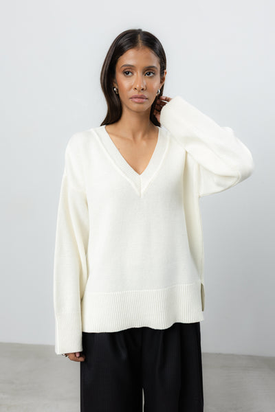 Sweter Vene Cream Petite