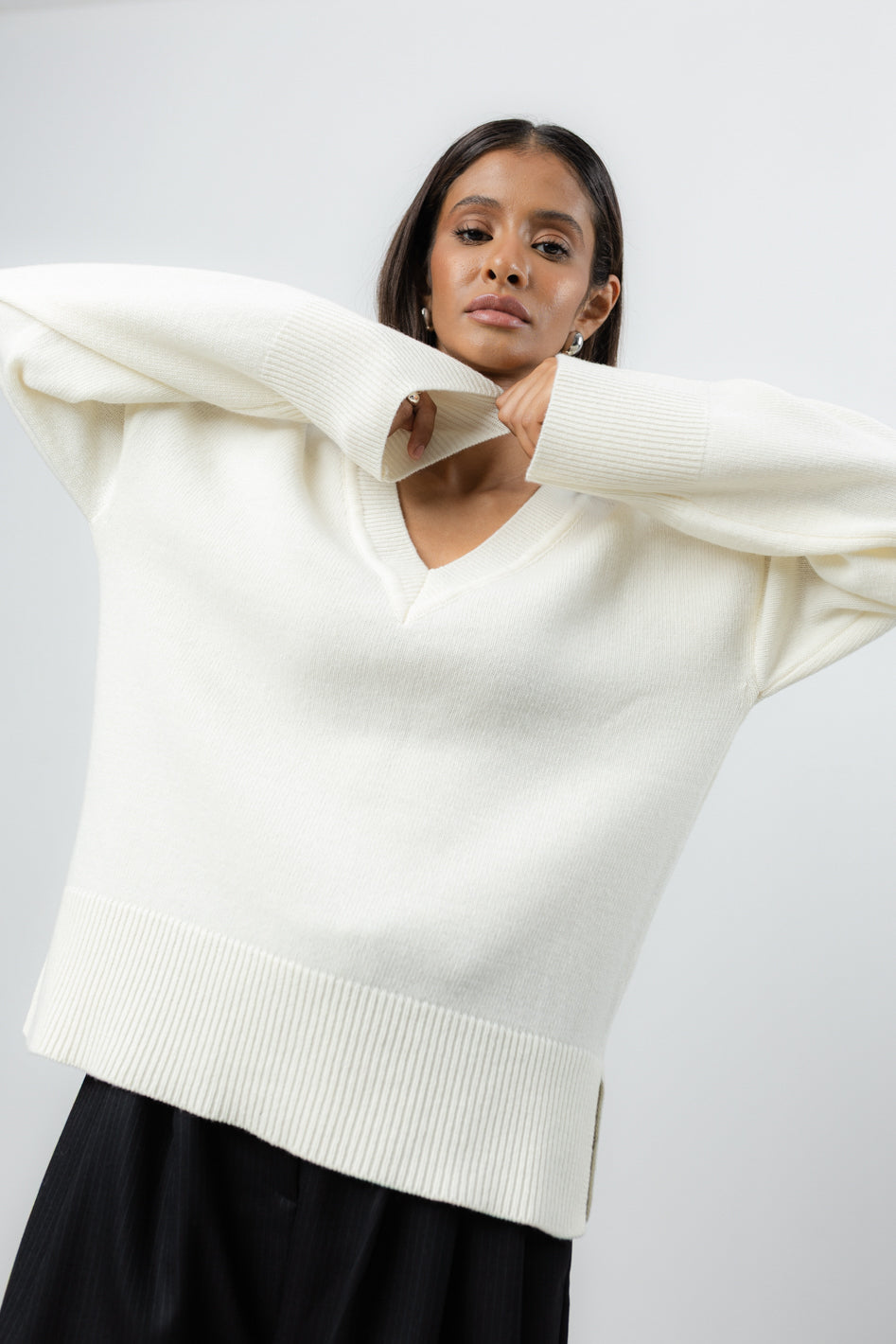 Sweter Vene Cream Petite