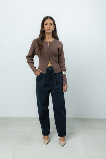 Spodnie Barrel Navy Petite
