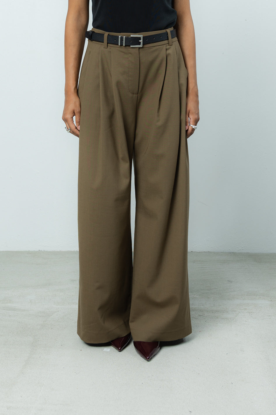 Spodnie Sage Khaki Wool Petite