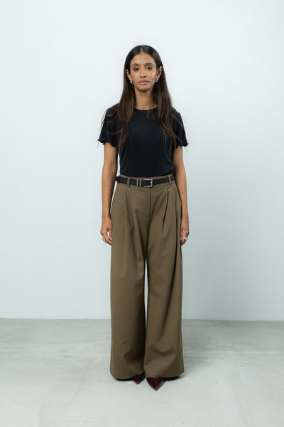Spodnie Sage Khaki Wool Petite