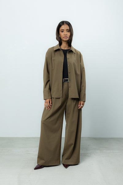 Spodnie Sage Khaki Wool Petite