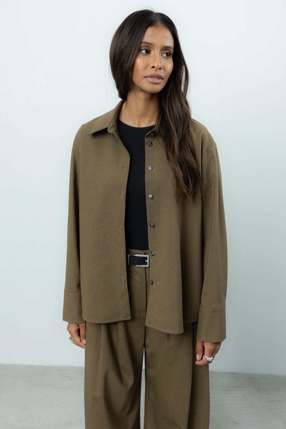 Koszula Palle Khaki Wool Petite