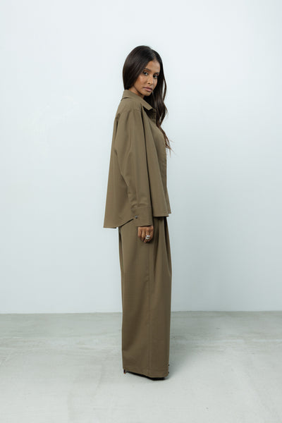 Spodnie Sage Khaki Wool Petite