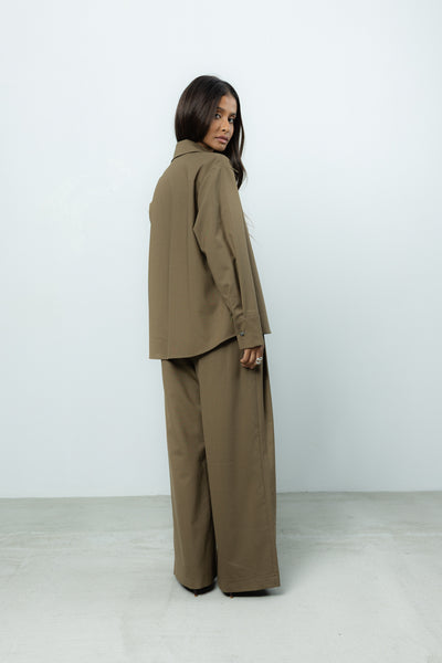 Spodnie Sage Khaki Wool Petite