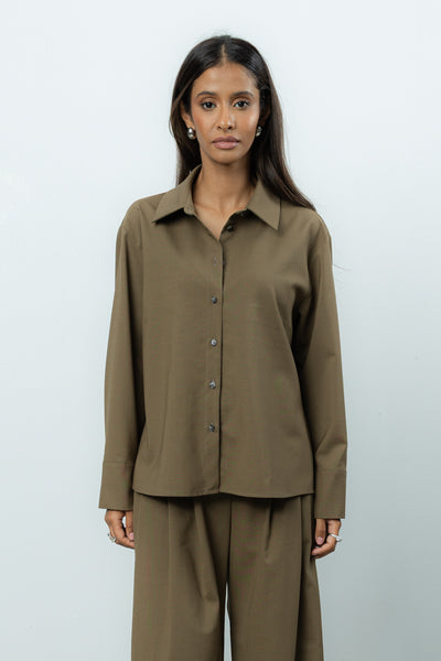 Koszula Palle Khaki Wool Petite
