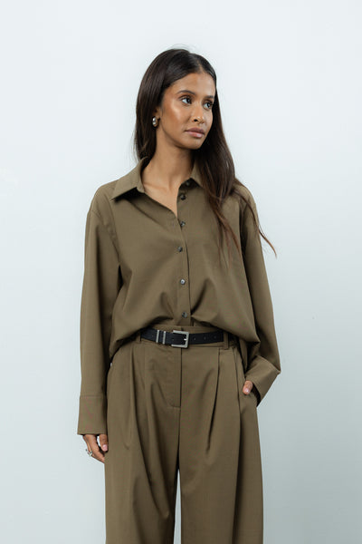 Spodnie Sage Khaki Wool Petite