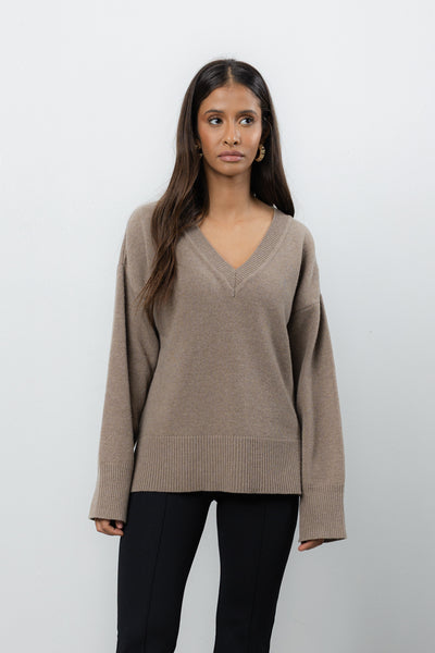 Sweter Vene Taupe Petite