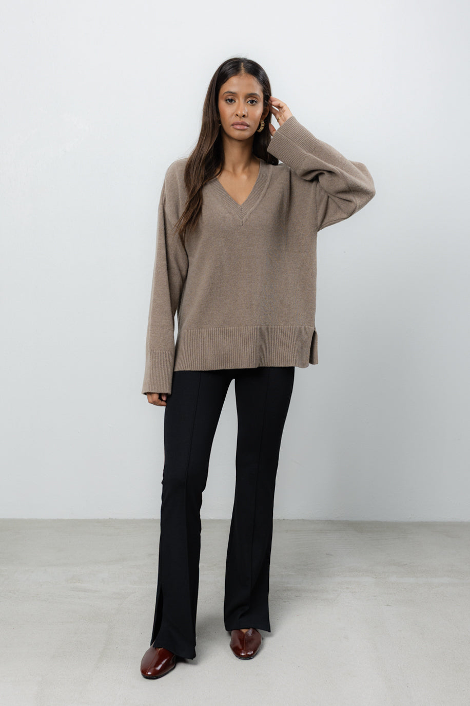 Sweter Vene Taupe Petite