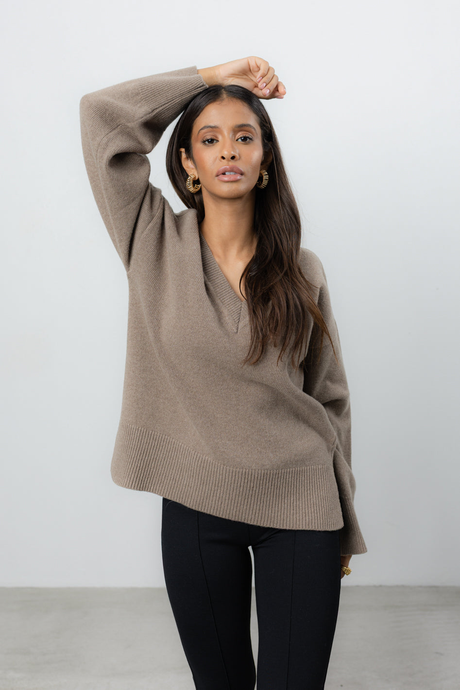 Sweter Vene Taupe Petite