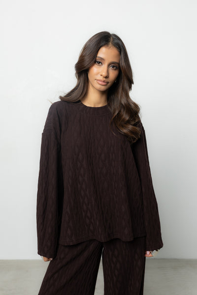 Longsleeve Ninel Brown Petite
