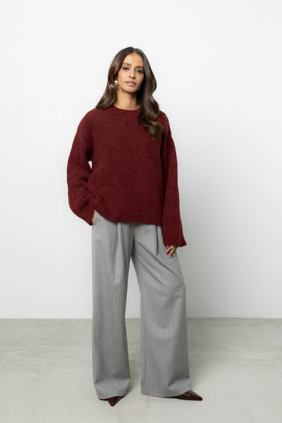 Spodnie Dilas Grey Stripes Wool Petite