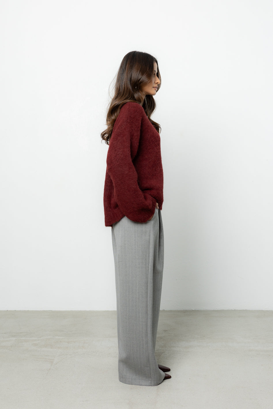Sweter Ismo Bordo Petite