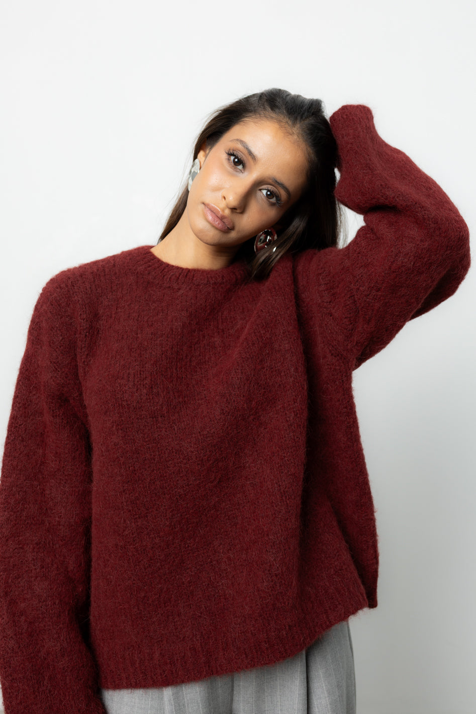 Sweter Ismo Bordo Petite